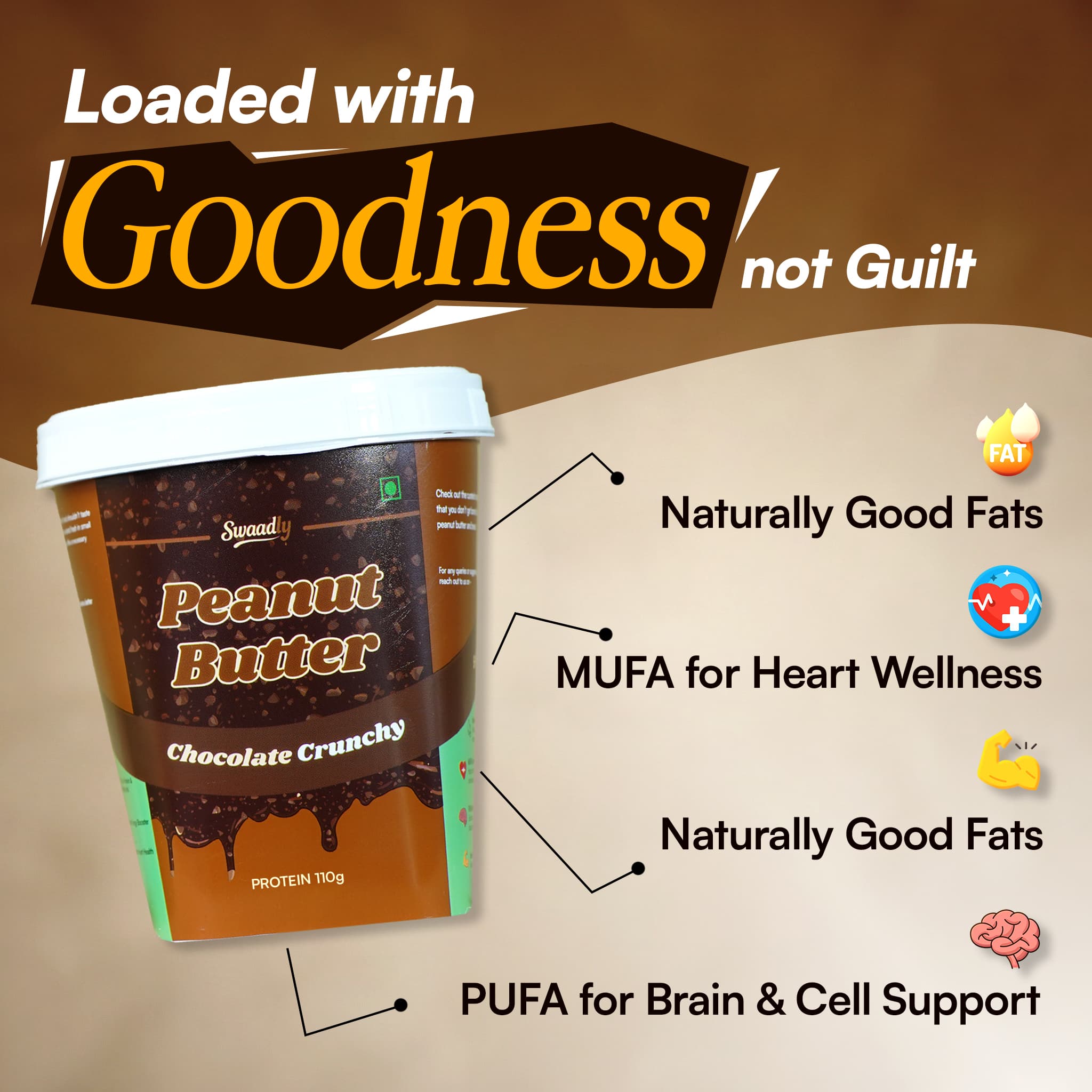 Chocolate Crunchy Peanut Butter 500g - Image 3