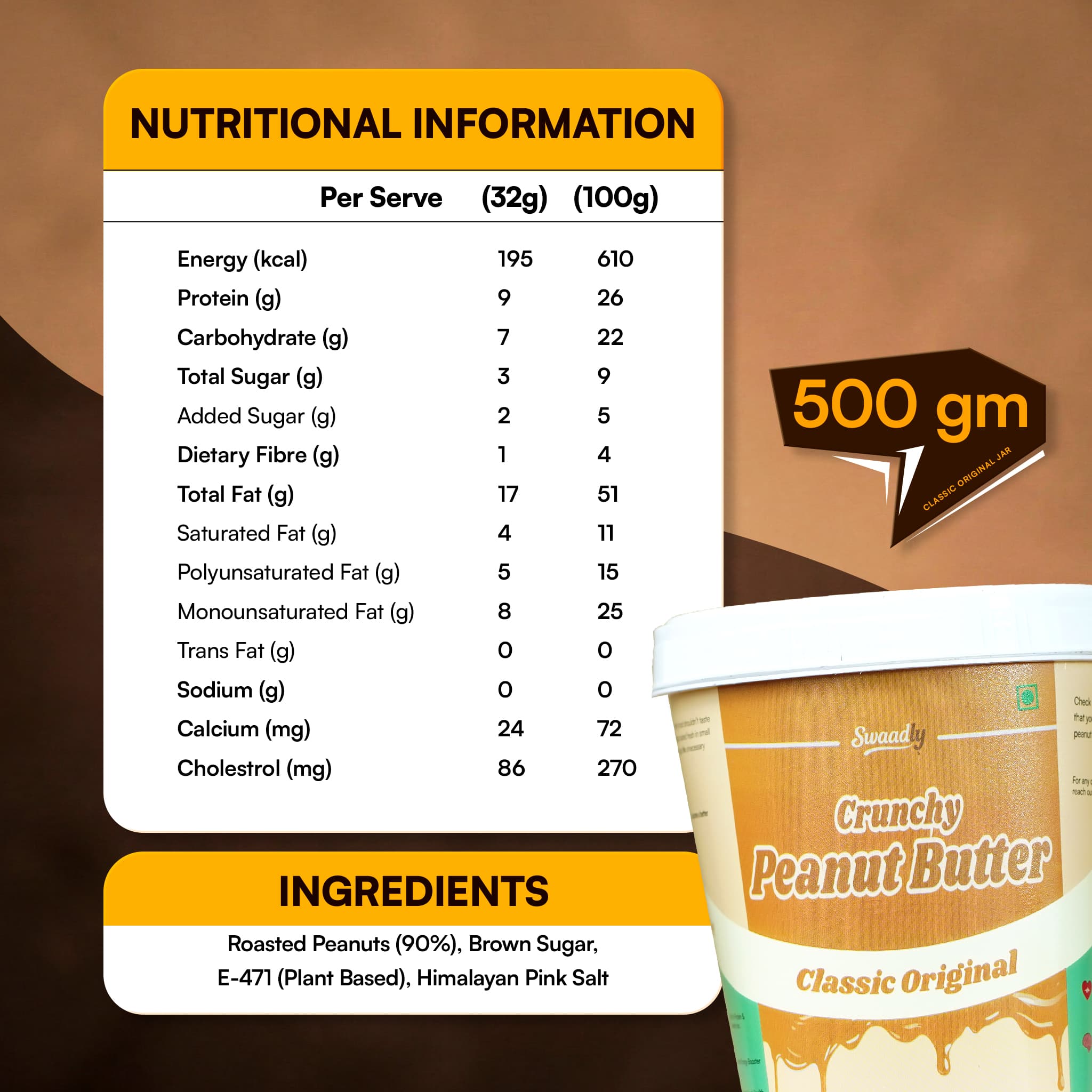 Classic Original Peanut Butter 500g - Image 2