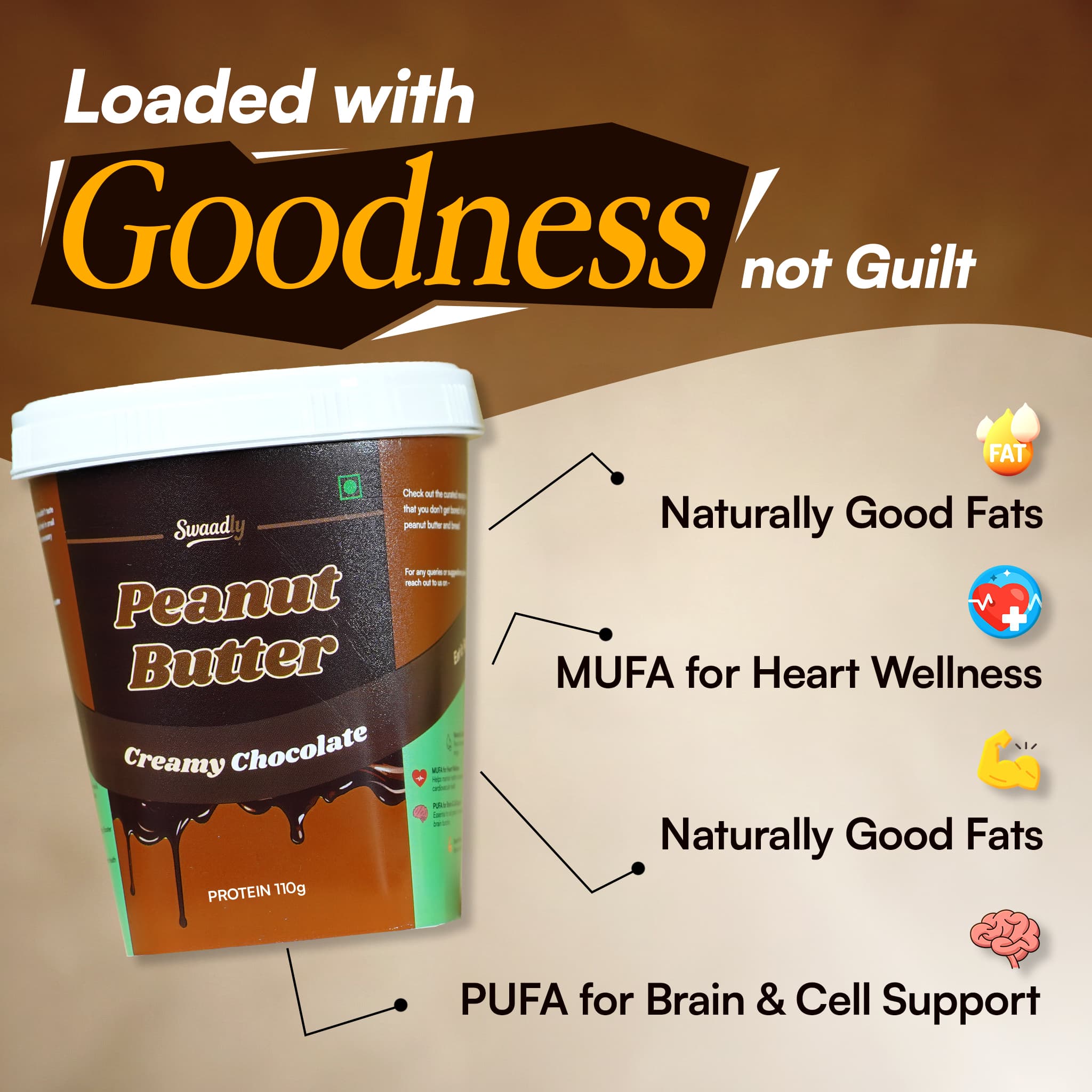 Creamy Chocolate Peanut Butter 500g - Image 3