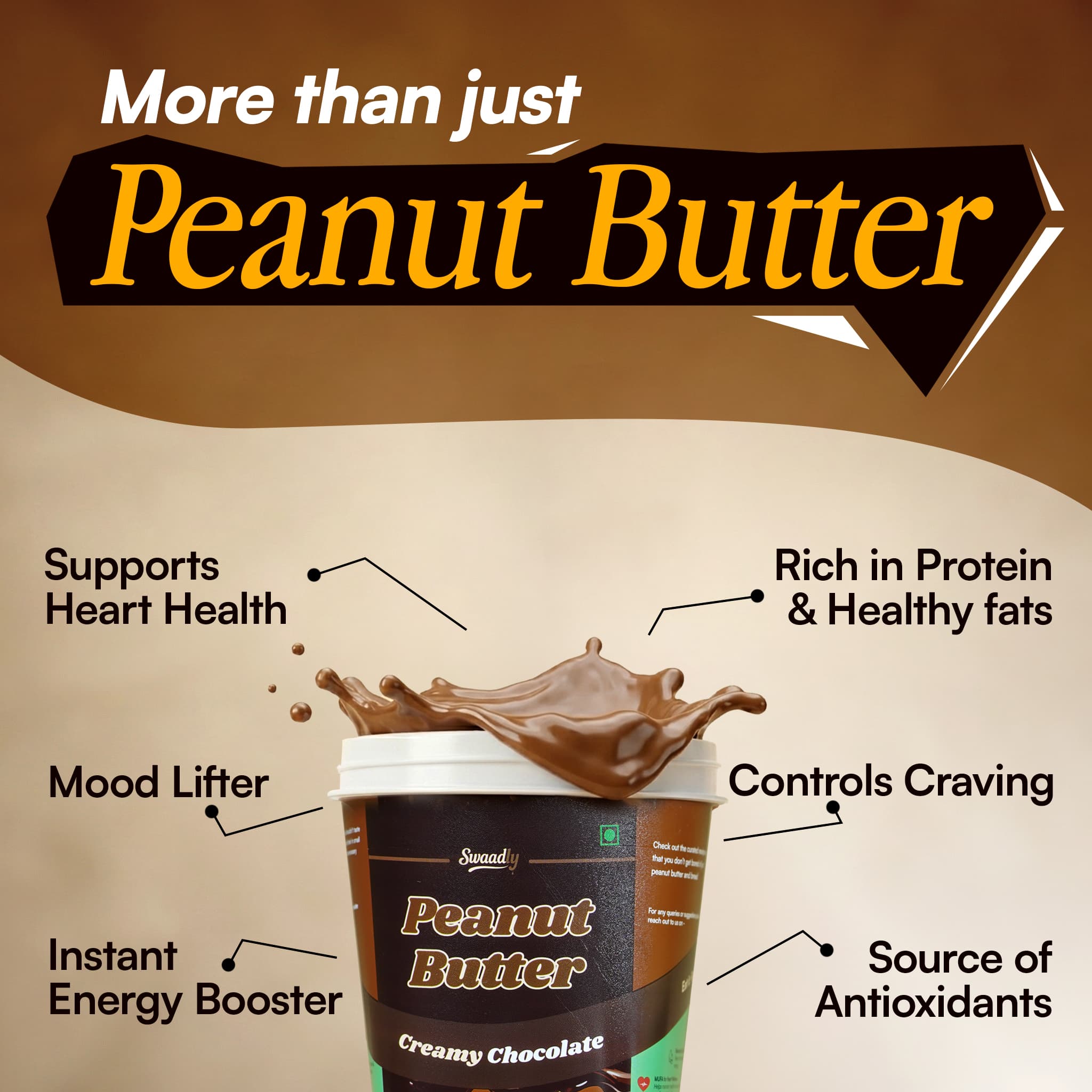 Creamy Chocolate Peanut Butter 500g - Image 4